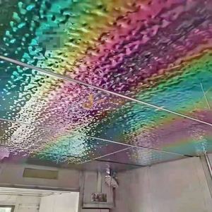 M28 304 Decorative Stainless Steel Plate Gold <b>Mirror</b> Water Wave Stamped Ripple Cutting Welding Wall <b>Panel</b> Ceiling Custom - Product Image 1