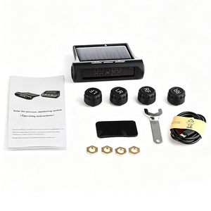 Système de surveillance de la <span class=keywords><strong>pression</strong></span> des pneus sans fil solaire TPMS pour voiture et camion, alarme de pneus, moniteur LCD USB avec 4 capteurs internes et externes - Product Image 5