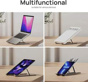 Soportes para Portátiles, Soporte Ajustable de Aluminio para Portátiles de 7 Niveles, Soporte Elevador Ajustable para Escritorio, Compatible con Portátiles de 9 a 15.6 Pulgadas - Product Image 3