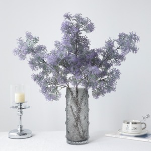 Toptan 3 forks yapay selvi dalları bırakır düğün dekorasyon için yüksek dereceli çiçek düzenleme aksesuarları - Product Image 3