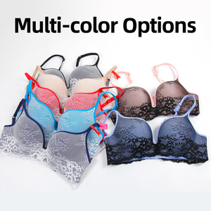 Reggiseno PAERLAN all'ingrosso da donna, comodo e sexy, <span class=keywords><strong>senza</strong></span> <span class=keywords><strong>ferretto</strong></span>, per uso quotidiano, push-up per seni piccoli, in pizzo floreale - Product Image 3