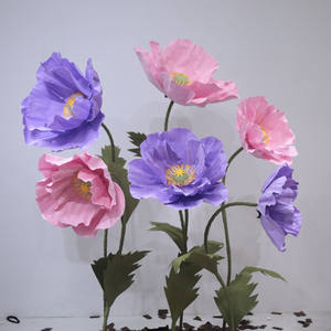 Exhibición de Flores para Ventanas, Soporte Independiente, Papel Grande, Organza, Amapola, Girasol, Flores Artificiales Gigantes para Decoración de Bodas y Eventos - Product Image 4