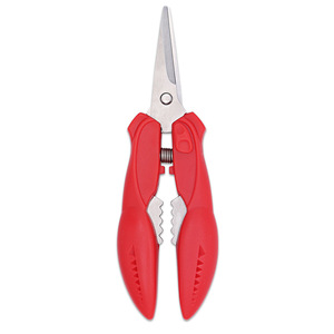 Stainless Steel Seafood Scissors Straight Head Heavy Duty For Home Kitchen Use Red Green Blue Gray Colors - Product Image 4
