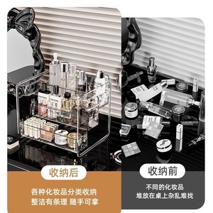 Acrylic Multi Tiered Cosmetic Storage <b>Box</b> With Drawers <b>Makeup</b> Organizer Transparent Desk Holder For Beauty Products - Product Image 3