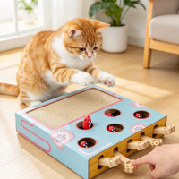 Jouet pour chat 2 en 1 : griffoir et jeu Whack-a-Mole interactif pour chaton, pour l'intérieur
