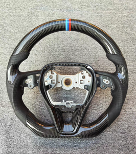 カスタムスポーツスタイルリアルカーボンファイバーレザーステアリングホイールトヨタカローラRav4カムリ2018-2021レーシングデザイン - Product Image 4