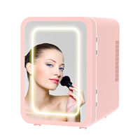 HZ 2024 livraison directe beauté stockage 4l Mini réfrigérateur réfrigérateur verre Compact réfrigérateur cosmétiques Portable Mini réfrigérateur avec miroir