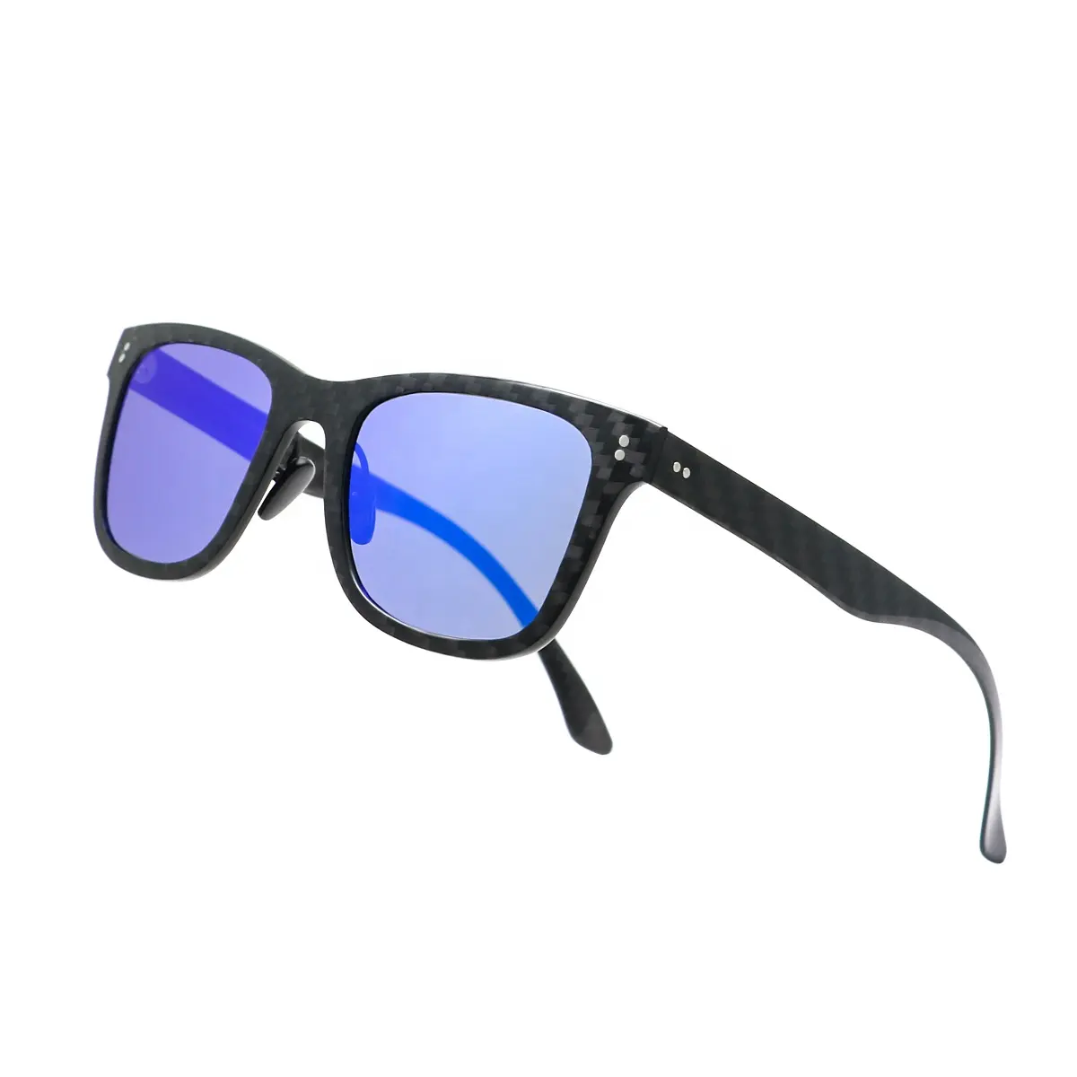 Luxury Carbon Fiber Polarized Sunglasses Custom Logo Fashion Eyewear Square Black Driving CE Sun Glasses for Men Women UV400