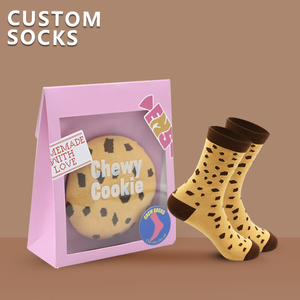 Chaussettes longues individualité personnalisée hommes et femmes Chaussettes frites amusantes Logo personnalisable unisexe - Product Image 3