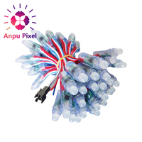 ANPU Extérieur IP67 RGB Pixel LED Point Light Dmx512 Node Dot String Façade Éclairage avec PVC Corps DMX Rgbw DC24V