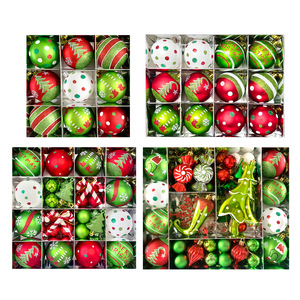 Décorations de Noël européennes et américaines sur le thème du Grinch, boule de Noël peinte, boîte cadeau, monstre vert elfe, ornements suspendus pour sapin de Noël - Product Image 1