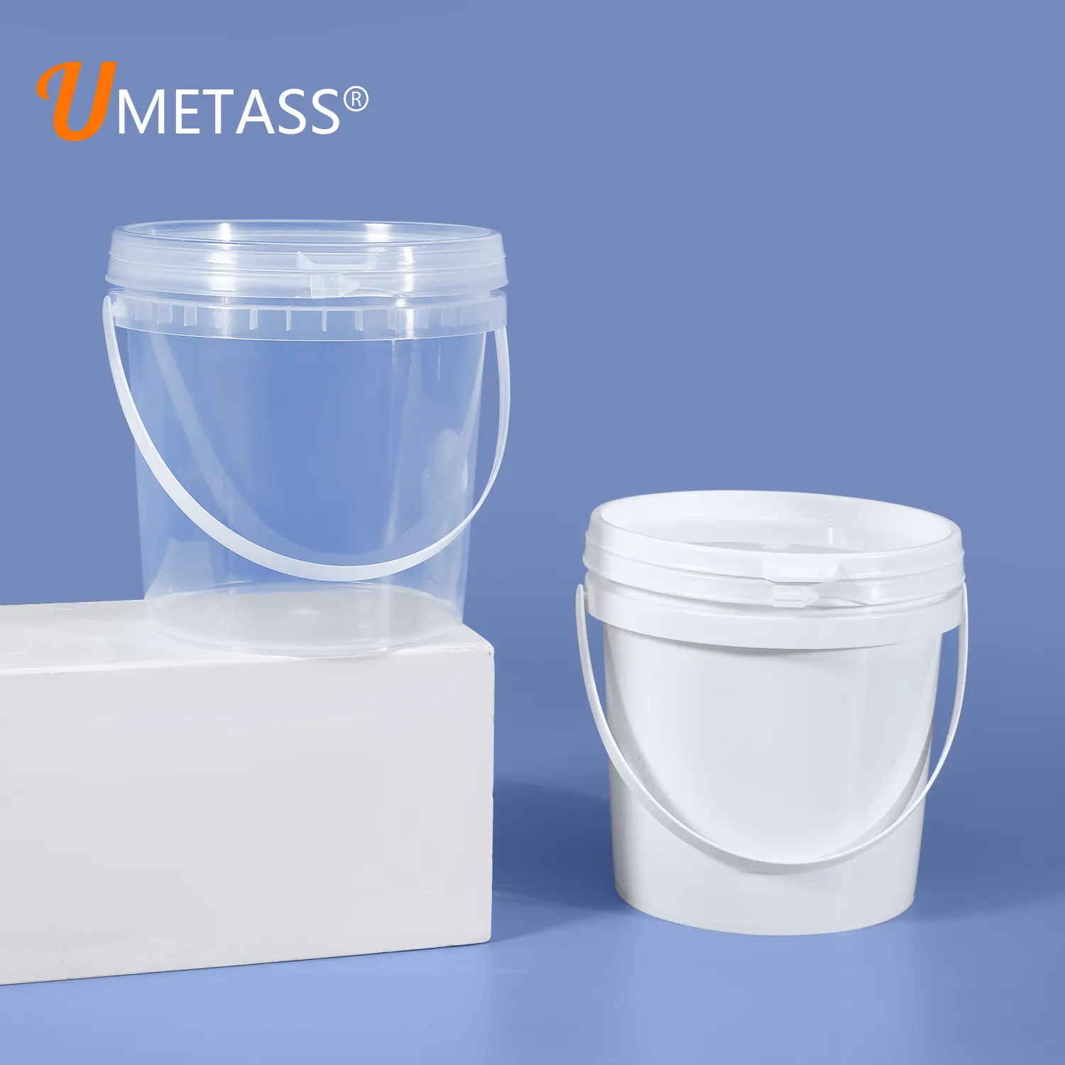 Runder Plastikbehälter in Lebensmittelqualität 500 ml-50 l mit Deckel für Wasserschicht Verpackung mit Versiegelungskappe