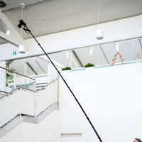 Tige télescopique pour lucarne, tringle télescopique pour stores de fenêtres de toit Velux GGL/GGU, crochet universel en acier inoxydable 185 cm