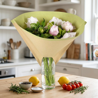 Manchons pour fleurs en papier kraft biodégradable écologique pour décorations de festivals, avec design pliable, fabriqués à Hubei, Chine