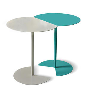 طاولة قهوة متنقلة على الطراز الأبيض والأسود البسيط KINNOModern لشرفة غرفة المعيشة أو غرفة النوم متضمنة - Product Image 3