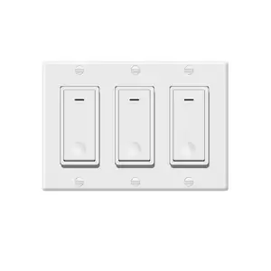 Công Tắc Điều Chỉnh Độ Sáng Đèn Alexa Thông Minh Điều Khiển Bằng Điện Thoại Di Động Zigbee 3 Gang Mỹ