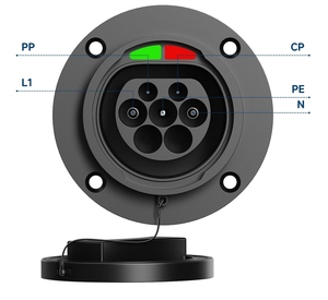 Câble de charge <span class=keywords><strong>pour</strong></span> véhicule électrique, type 2, prise femelle <span class=keywords><strong>pour</strong></span> <span class=keywords><strong>borne</strong></span> de recharge de <span class=keywords><strong>voiture</strong></span> électrique - Product Image 2
