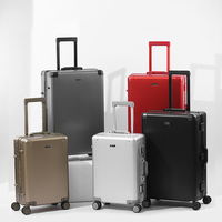 Valise de voyage tout aluminium, durable, résistante à l'eau, bagage cabine, serrure TSA, roues silencieuses, protection des coins, classique