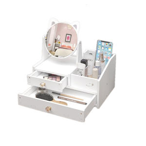 Organizador <span class=keywords><strong>de</strong></span> Joyas Multifuncional, Almacenamiento <span class=keywords><strong>de</strong></span> Productos <span class=keywords><strong>para</strong></span> el Cuidado <span class=keywords><strong>de</strong></span> la Piel, Organizador <span class=keywords><strong>de</strong></span> Cosméticos y Maquillaje, <span class=keywords><strong>Espejo</strong></span> <span class=keywords><strong>de</strong></span> Maquillaje <span class=keywords><strong>de</strong></span> Escritorio con Almacenamiento - Product Image 1