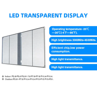 Écran LED transparent 3D extérieur P3.9-7.8 pour mur en verre et publicité vidéo en magasin