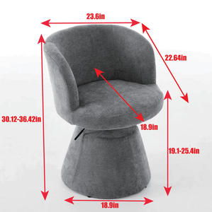 Tabouret <span class=keywords><strong>de</strong></span> <span class=keywords><strong>bar</strong></span> pivotant à 360° réglable en hauteur OE HOME, <span class=keywords><strong>chaise</strong></span> <span class=keywords><strong>de</strong></span> salle à manger moderne rembourrée en chenille pour la maison, le bureau et l'hôtel - Product Image 6