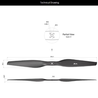 Hélices de drone VTOL T-MOTOR VZ32*12 UAV 32 pouces, poussée d'hélice simple de 43 kg, pièces de drone multirotor