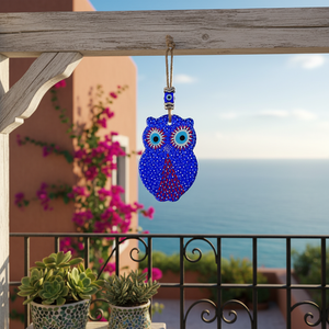 Objetos decorativos pintados a mano 26x10cm vidrio mal de ojo ornamento - Product Image 3