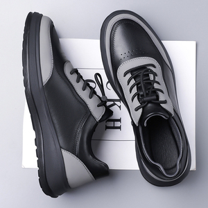 Chaussures décontractées en cuir microfibre pour hommes, nouveau design, baskets en cuir synthétique pour hommes - Product Image 1