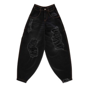 Jean en denim bleu déchiré pour <span class=keywords><strong>homme</strong></span>, coupe ballon super ample, <span class=keywords><strong>pantalon</strong></span> streetwear <span class=keywords><strong>grande</strong></span> <span class=keywords><strong>taille</strong></span> pour hommes, service OEM - Product Image 4