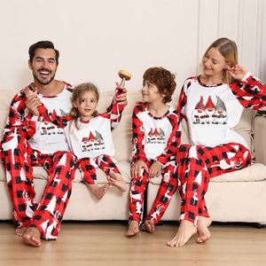 Set pigiama abbinato set da notte donna uomo bambino manica lunga - Product Image 1