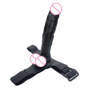 Wholesale Harness Strap-On Long Huge Rubber <strong>Penis</strong> Dildo with Belt Sex Toys - Product Image 6