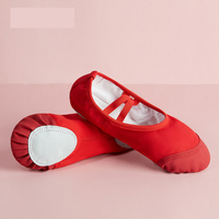 Chaussures de danse à semelle fendue BX68 pour enfants et adultes, en cuir, à enfiler, sans lacets, antidérapantes, résistantes à l'usure, pour la danse chinoise et le yoga