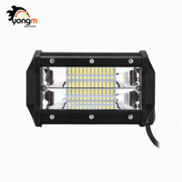 Barre lumineuse LED tout-terrain 72W 5 pouces, faisceau spot et large, pour ATV, Lada 4x4, camion, UAZ, éclairage de conduite LED auto 12V 24V