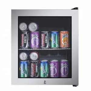 Mini barra de geladeira personalizada, refrigerador de bebidas com 46l/60 latas para uso caseiro