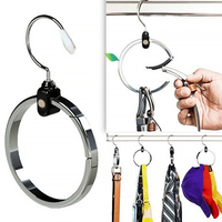 Support de suspension en métal 360 °   Organisateur rotatif en aluminium de qualité supérieure pour ceintures, cravates, chapeaux et sacs à main