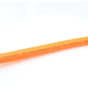 Cable Conector de Servomotor de Aluminio de 6 Pines <span class=keywords><strong>M23</strong></span> para Sistema de Transporte Automatizado, Altamente Flexible, Revestimiento Naranja, IP67/IP68 - Product Image 4