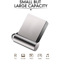 Clé USB miniature en métal avec porte-clés, logo personnalisé, clé USB haute capacité pour voiture, musique, cadeau d'affaires