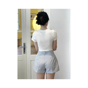 Shorts de Mujer de Alta Calidad, Corte Holgado, Transpirables, Estilo Coreano, Etiqueta Personalizada, Hechos en Vietnam, Calidad Premium - Product Image 3