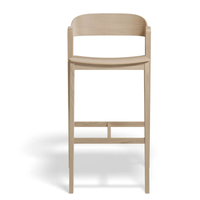 Chaise de bar moderne en bois massif avec pieds à dossier haut et design simple pour café, hôtel, restaurant, cuisine, tabouret, chaise de bar en bois massif