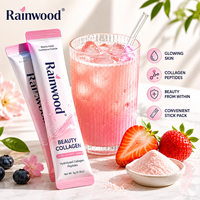 Poudre de peptides de collagène multi-sources Rainwood, type I, II, III, V, X, marque privée, naturelle, faible en gras