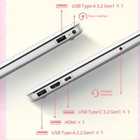 Laptop Aluminium Ringan Portabel Baru Core I5-13500H untuk Book15 16GB 512GB SSD Windows 11 Layar IPS 15.6 Inci Resolusi Tinggi CN