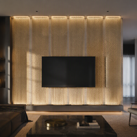 Rideau métallique perforé pour la décoration moderne des zones de réception de bureaux