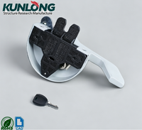 Poignée de porte de four en acier inoxydable KUNLONG SK1-704, loquet en alliage de zinc, loquet de compression plaqué zinc en plastique