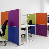 Vente en gros facile à installer espace de travail acoustique Panneau de confidentialité mobile Cloisons acoustiques pliantes en polyester