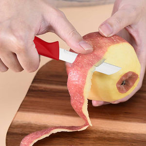 6 قطع من الفولاذ المقاوم للصدأ Paring مع مقبض بلاستيكي ، صندوق ملون ، سكاكين مطبخ مفيدة للفواكه والخضروات - Product Image 5