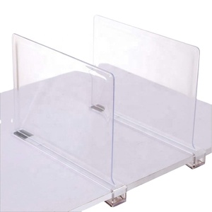 Nouvelle conception de séparateur d'étagère réglable en acrylique pour placard et bibliothèque - Product Image 4