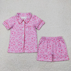 Conjunto de Pijamas para Niños al por Mayor, Pijamas de Verano de Manga Corta con Estampado de Fútbol y Tenis - Product Image 6