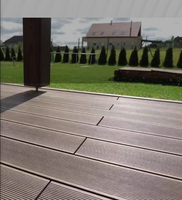 Plancher extérieur en composite WPC ignifuge, classique, économique, en fibres de bois, imperméable, de haute qualité, antidérapant