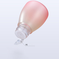 Linda forma de botella PET plástico cosméticos embalaje de plástico cuidado de la piel contenedor loción botella de tóner