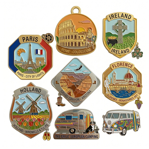 Aimants <span class=keywords><strong>de</strong></span> réfrigérateur en métal personnalisables et durables en forme <span class=keywords><strong>de</strong></span> bouclier, souvenirs <span class=keywords><strong>de</strong></span> voyage, <span class=keywords><strong>Rome</strong></span>, Italie, Colisée, Paris, <span class=keywords><strong>Tour</strong></span> Eiffel, aimant 3D - Product Image 1